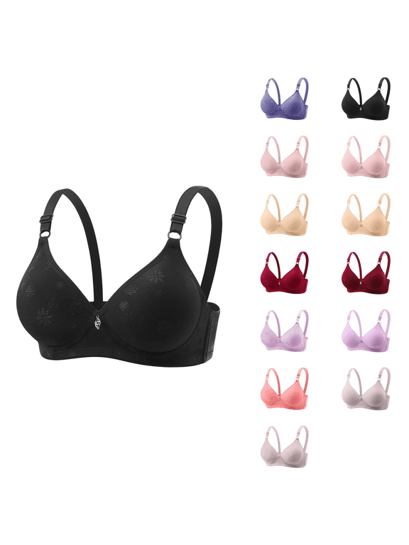 Womens Bra,Summer Plus Size Bra,Womens Large-size Thin Bra Without Rims Gathering Breathable Underwear Daily.,Blue,XL
