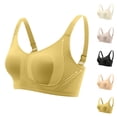 thumbnail image 1 of Ahuyic Womens Bra,Summer Plus Size Bra,Womens Push-up Breathable Underwear Daily Bras Daily Bras,Yellow,XXXXL, 1 of 5