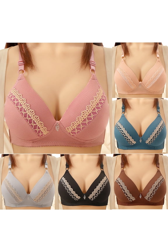 Womens Bra,Summer Plus Size Bra,Womens Solid Color Comfortable Hollow Out Perspective Everyday Bras No Rims,Black,XL