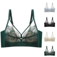 thumbnail image 1 of Ahuyic Womens Bra,Summer Plus Size Bra,Womens Solid Color No- Lace Fixed Wide Straps Womens Daily Bra,Green,XL, 1 of 3