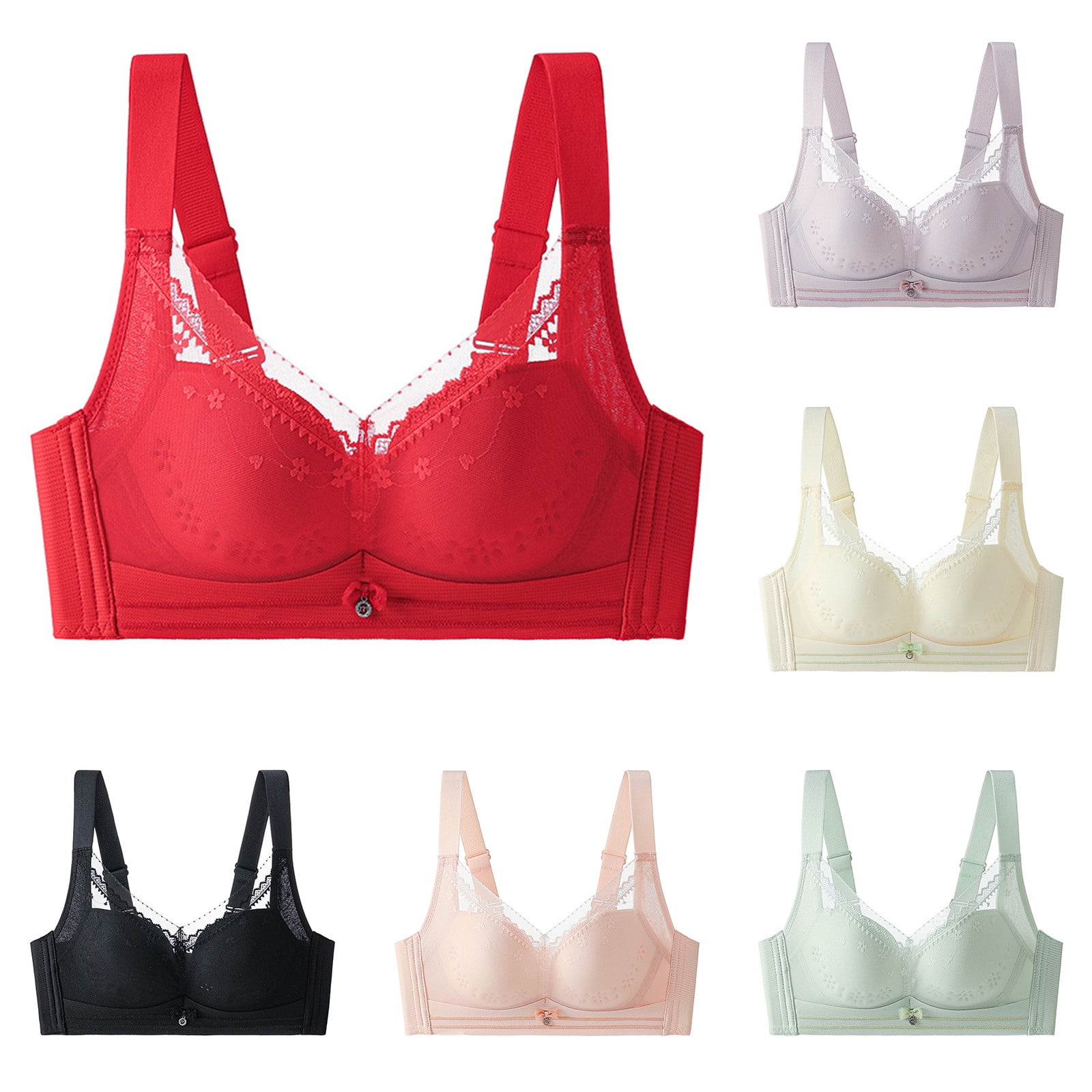 Solid Color Bra Ahuyic Womens Bra,Summer Plus Size Bra,Womens Solid Color Seamless Nude ...