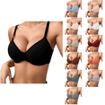 thumbnail image 1 of Ahuyic Womens Bra,Summer Plus Size Bra,Womens Solid Color Steel Ring Oversized Gathering Underwear Daily Bra,Army Green,L, 1 of 5