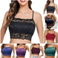 thumbnail image 1 of Ahuyic Womens Bra,Summer Plus Size Bra,Womens Solid Lace Wrapped Chest And Backless-thin Bra With Padding Breathable Underwear Daily Bra,Red,L, 1 of 4