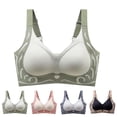 thumbnail image 1 of Ahuyic Womens Bra,Summer Plus Size Bra,Womens Thin Comfortable Breathable Soft-supported Sag-proof Steel-free And Seamless Underwear Daily Bra,Blue,M, 1 of 3