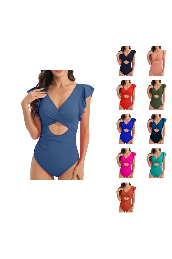 Womens One Piece Swimsuits,Womens Oversized Sports Jumpsuit Surfing Suit Sleeveless Sun Protection Solid Color Swimsuit,Pink,XL