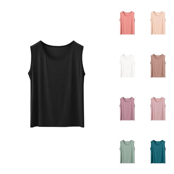 Ahuyic Womens Plus Size Top,Womens Summer Blouse,Womens Breathable Solid Color Sleeveless Pajamas - Loose Casual Home Base Shirt for Daily Lounging Army Green XXL