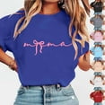thumbnail image 1 of Ahuyic Womens Plus Size Top,Womens Summer Blouse,Womens Summer Fashion Print Short Sleeve Short Sleeve Round-Neck Blouse White XXXL, 1 of 5