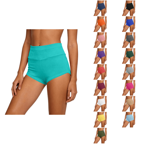 Ahuyic Womens Shorts,Plus Size Pants for Women,Womens High Waist CutOut Yoga Shorts Stretchy Workout Yoga Shorts Multiple Colors,Khaki,XXL