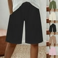 thumbnail image 1 of Ahuyic Womens Shorts,Plus Size Pants for Women,Womens Solid Color Shorts Casual Womens Shorts Capris,Army Green,L, 1 of 5