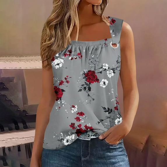 Ahuyic Womens Sleeveless Top,Tank Tops for Women,Womens Gradient Color ...