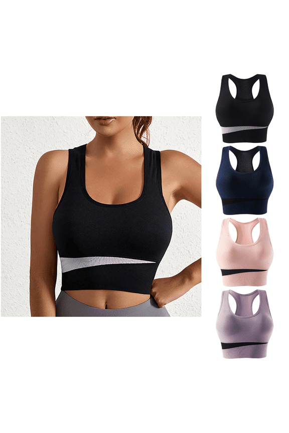 Womens Sports Bra,Summer Plus Size Bra,Sports Bra For Womens Big Chest Small Running Shock-absorbing And Gathering No Steel Ring Sports Bra Plus Size Fitness Yoga,Purple,M
