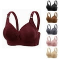 thumbnail image 1 of Ahuyic Womens Summer Bras,Plus Size Bras for Women,Women's Plus Size Middle-aged And Elderly Mother Thin Underwear With Gathered Upper Support Sagging Adjustment Type No Steel Ring Bra, 1 of 4