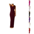 thumbnail image 1 of Ahuyic Womens Summer Casual Dress,Womens Plus Size Dress,Womens Solid Color Elegant Sleeveless Long Dress Dress,Purple,XL, 1 of 5