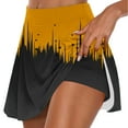 thumbnail image 1 of Ahuyic Womens Summer Casual Pants,Yoga Pants for Women,Women's Summer Leaf Print Pleated Tennis Skirts Athletic Stretchy Short Yoga Fake Two Piece Trouser Skirt Shorts, 1 of 5