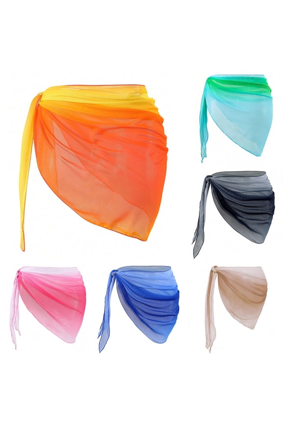 Womens Swimsuits,Womens Gradient Fashion Semi-transparent Mesh Swimsuit Cover,Brown,M