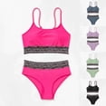 thumbnail image 1 of Ahuyic Womens Swimsuits,Womens Suspender Leopard Print Split Suspender High Waisted Split Swimsuit Sets,Pink,M, 1 of 5