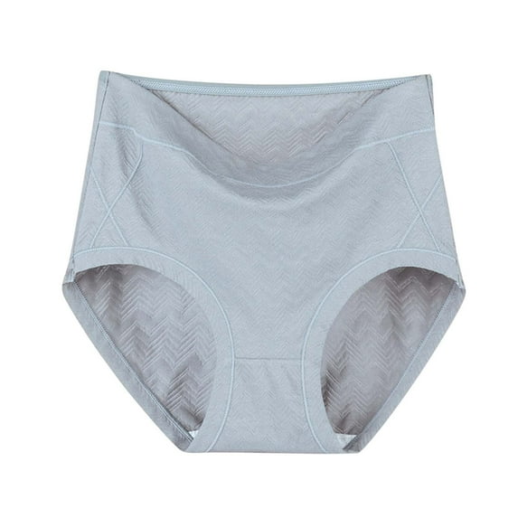 Ahuyic Womens Underwear Plus Size Panties High Waisted Cotton Underwear Soft Breathable Full Coverage Panties Super Stretchy Briefs - Blue A - 6XL