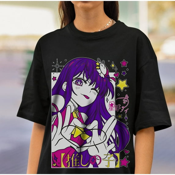 Ai Hoshino T-shirt, Oshi No Ko Manga Anime Shirt,Lime color,size L