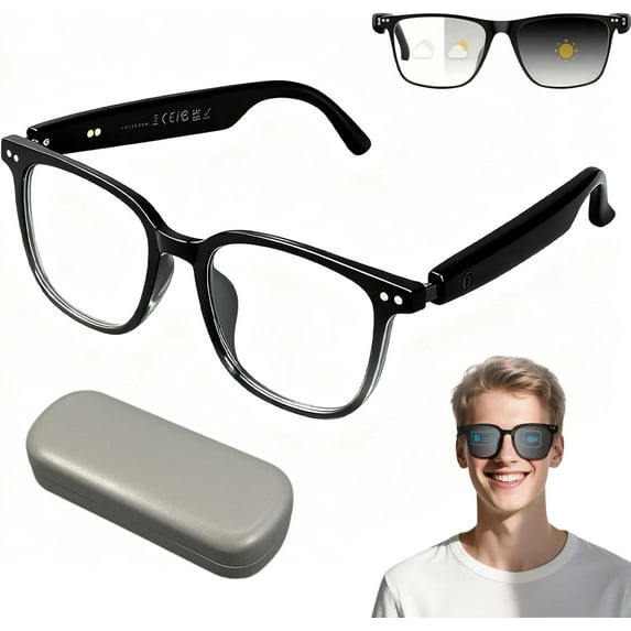 Ai Interpretation Smart Glasses, 164-Language Translation, Photochromic Lenses, Ai Chat & Hands-Free Audio, Wireless Bluetooth Real-Time Simultaneous Interpretation Glasses Unisex