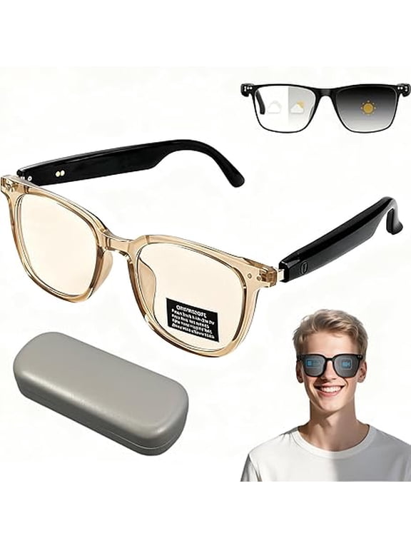 Ai Interpretation Smart Glasses, 164-Language Translation, Photochromic Lenses, Ai Chat & Hands-Free Audio, Wireless Bluetooth Real-Time Simultaneous Interpretation Glasses Unisex