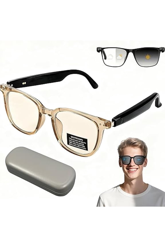 Ai Interpretation Smart Glasses, 164-Language Translation, Photochromic Lenses, Ai Chat & Hands-Free Audio, Wireless Bluetooth Real-Time Simultaneous Interpretation Glasses Unisex