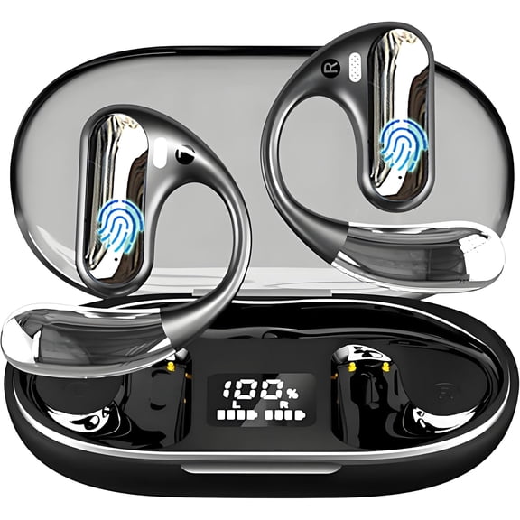 Ai Languages Translation Earbuds,Real Time Translator Earphones Support (French, Spanish, German etc.) 144 Languages & Accents with App Instant Voice Translator for Travel, Learn,Business.Black
