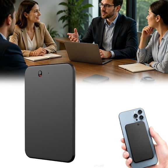 Ai Note Taker, AI Voice Recorder with Transcription, Digital Voice Recorder with 58-Language Translation, Magnetic Attachment, Call Recording Support, 8GB, Black