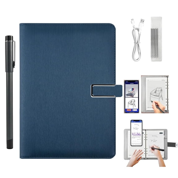 Ai-Powered Smart Writing Set, Smart Pen and Notebook, Digital Pen Real-Time Synchronization Digitization for Storing Notes, Learning and Drawing Compatible for Android, iOS