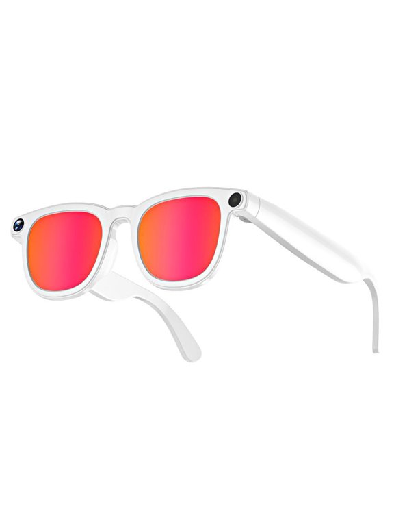Ai Smart Glasses with 12mp 2k Camera, Hd Video Recording, Bluetooth 5.3 Call & Music, First-Person View Photo, Fashion Sunglasses for Men Women Travel & Work