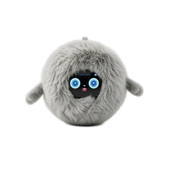 Ai Smart Plush Interactive Toy For Kids Toddler Early Learning English Translation Aid , Grey Plush Stuffed Learning Companion With Voice Recognition For Boys Girls Interactive