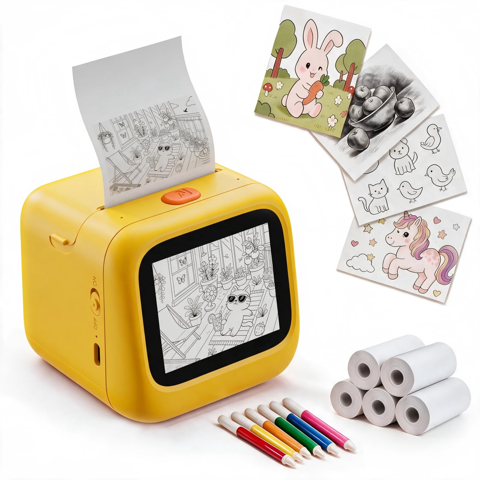 Sticker Maker Jokebear Ai StickerBox Printer, Smart AI Voice Thermal Sticker Maker for Kids ...