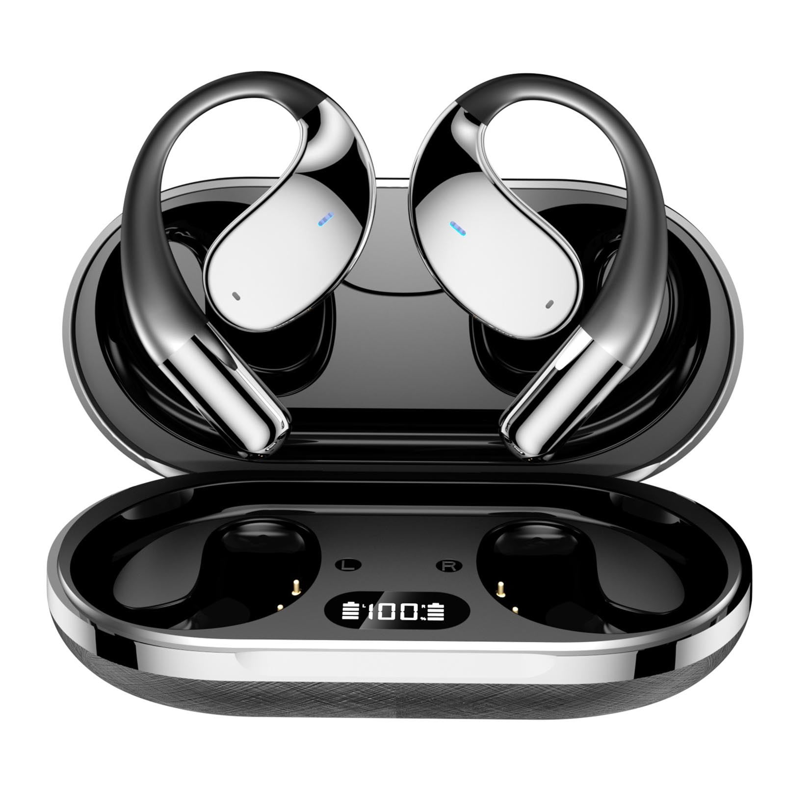 AI Kopfhörer Übersetzer, 3-in-1 Translator Earbuds, Bluetooth 5.4 Sprachübersetzer 135 Sprachen mit App, 50Std, 5Übersetzungsmodi Echtzeit Übersetzer Ohrhörer für Lernen, Reisen, Business,Schwarz