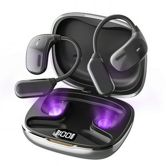 Ai Translation Earbuds 144 Languages Real Time Translator Wireless Headphones Compatible with iPhone Android Devices-Black