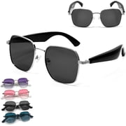 Ai Translation Glasses, Translator Glasses Real Time, Wearable Multifunctional Bluetooth Smart Glasses, Translating Glasses with 144 Language for Men Women Black