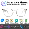 thumbnail image 1 of Ai Translation Smart Glasses with ChatGPT 164+ Language Translation Translator Glasses Physical Color-Change Lenses for Women Men, 1 of 8