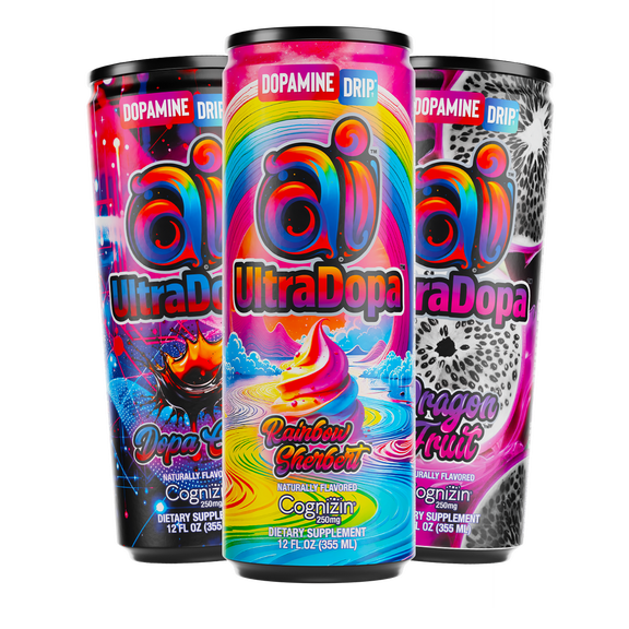 Ai UltraDopa Variety Pack v2 | Rainbow Sherbert, Dragon Fruit, Dopa Cola