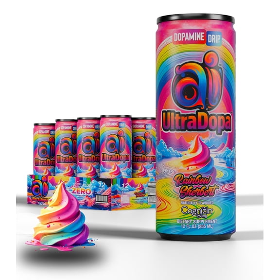 Ai UltraDopa Rainbow Sherbert | Sugar-Free Clean Energy Drink