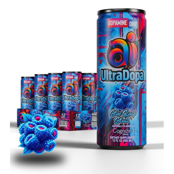 Ai UltraDopa Blue Rasp Blast | Sugar-Free Energy Drink