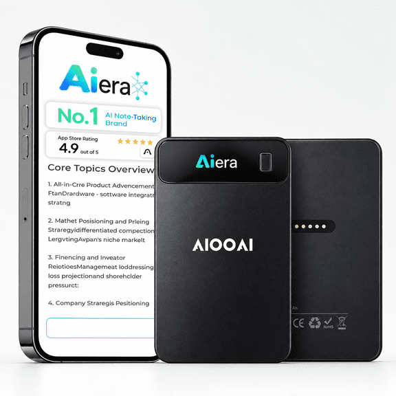AI Voice Recorder With Playback,64Gb Digital Recorder With AI Transcription, 5-Mic Array,Tape Recorder Portable Mini Audio Recorder,Pocket Recorder For Lectures