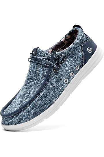 ?Men\'s Closed Toe Loafers Light Blue Sneakers Pull-On Walking Comfort Shoes Amazon.com | Men main image 2