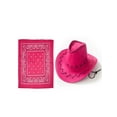 thumbnail image 1 of AiFlin Kids Boys Girls Cowboy Hat with Bandanna Set Birthday Masquerade Halloween Party Cosplay, 1 of 15