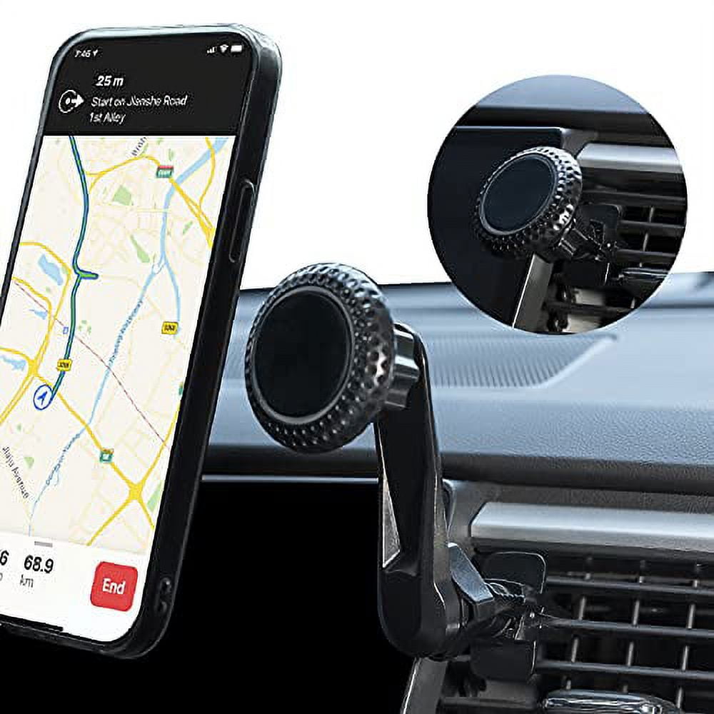  AiHiwvol Phone Mount for Car [Never Blocking] Universal Cell  Phones Holder for Car Vent with Extension Long Clip Hands Free [Thick Case  Friendly] Wider Arm 360° Rotatable Car Mount for All