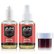 AiM CLP | Weapons Grade CLP | Bundle | 1oz spray + 1oz precision + 0.25 grease | smoother actions & reduce malfunctions | Non-toxic & Odorless | by PlanetSafe Lubricant