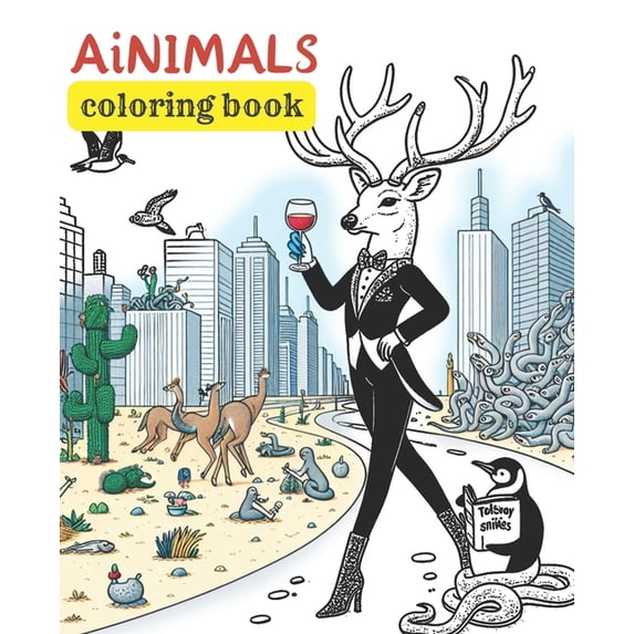 AiNIMALS: A Colorful Adventure with AiNIMALS - Coloring Book to Explore the Magical World of AI-Generated Creatures! Fun, (Paperback)