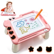 AiTuiTui Magnetic Drawing Board Toys for 3-5 Years Old Boys & Girls, Montessori Educational Doodle Drawing Pad with Legs for Toddlers & Kids Pink
