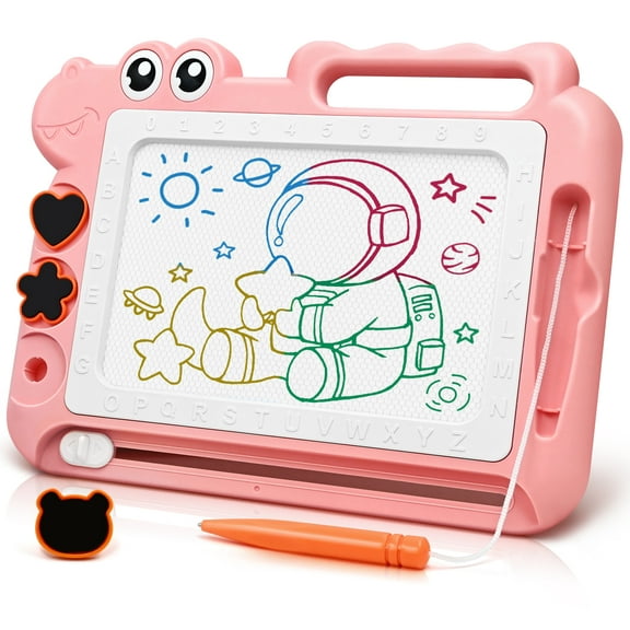 AiTuiTui Portable Unisex Kid 3-10 Years Toy Doodle Tablet, Plastic Pink, 10.9 oz