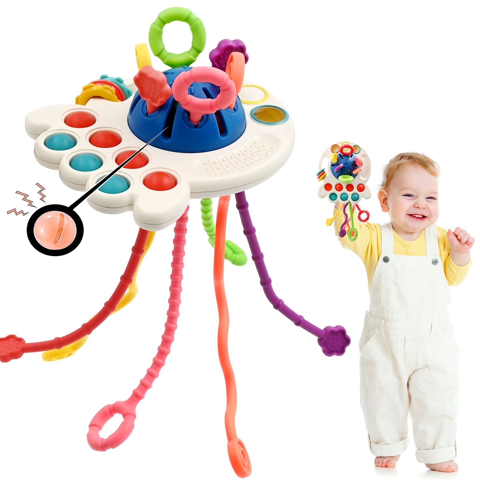 AiTuiTui Sensory Montessori Baby Toys 6 to 12 Months, Toddler Travel Toys  for 1 2 Year Old Boy Girl Birthday Gifts, Soft Pull String Fidget  Educational Learning Bath Toys for 9 10 18 Months Infant - Yahoo Shopping