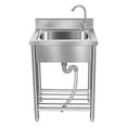 thumbnail image 1 of AiYCHEN Freestanding 22" Stainless Steel Sink, Commercial Kitchen Sink with Faucet Drainpipe, 1 of 6