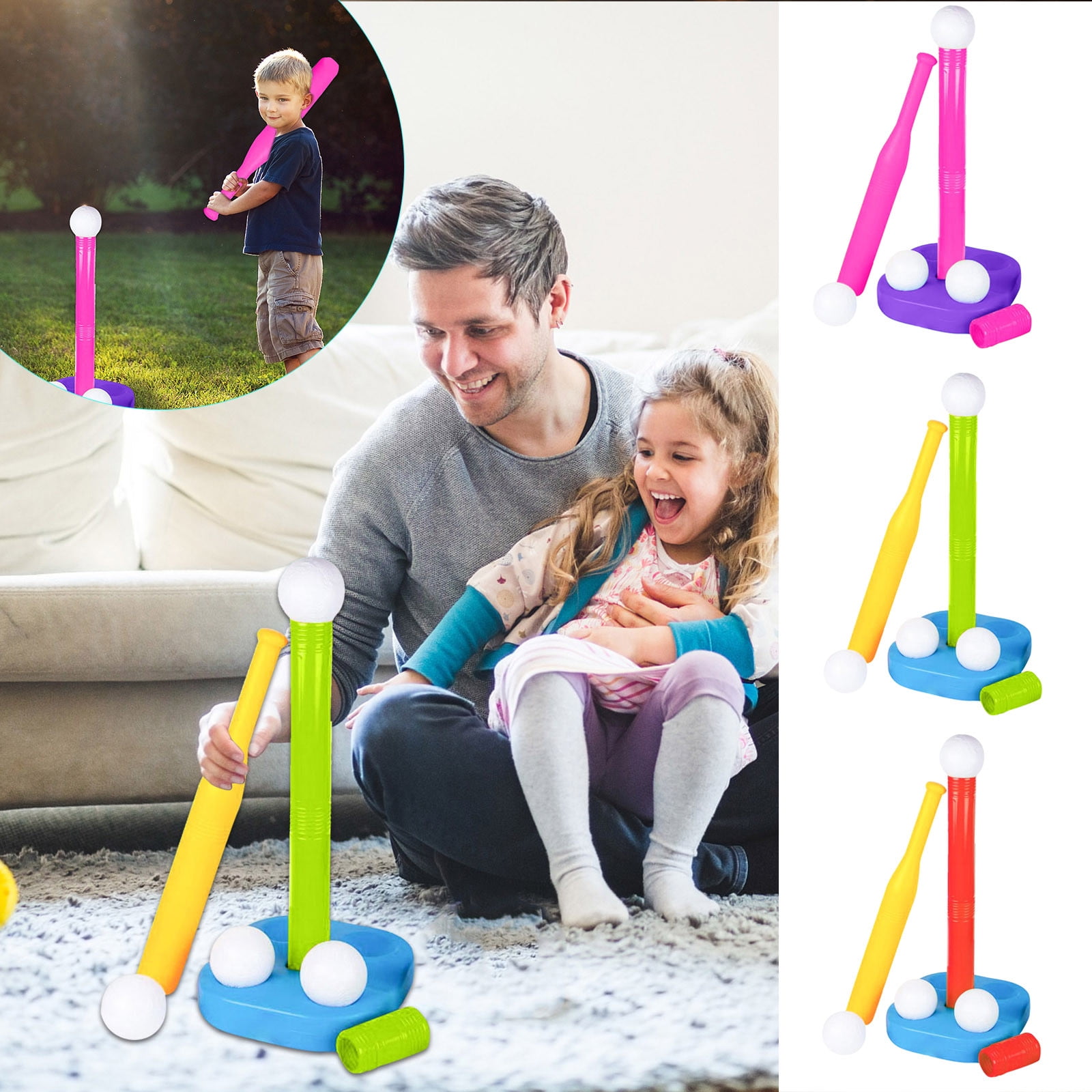 AiYqZypa T Ball Set Toddler Tball Set For Kids 35 With 20" Batting Tee