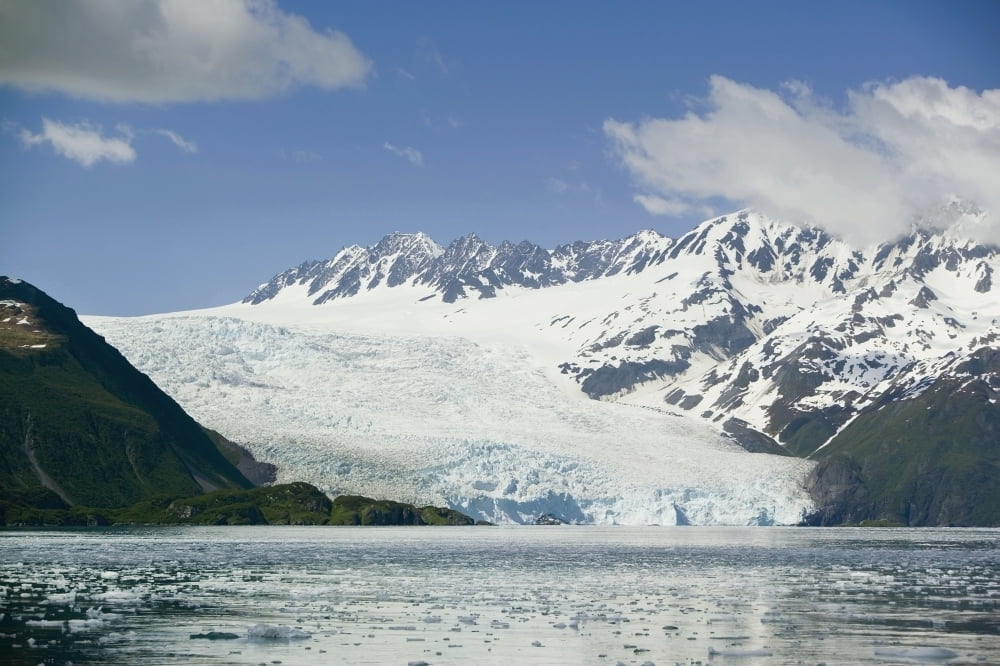 Aialik Glacier Meets Aialik Bay Within The Kenai Fjords National Park Summer Southcentral Alaska Canvas Art - Kevin Smith Design Pics (38 x 24)